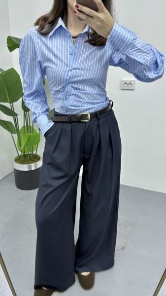 Kemerli Palazzo Pantolon