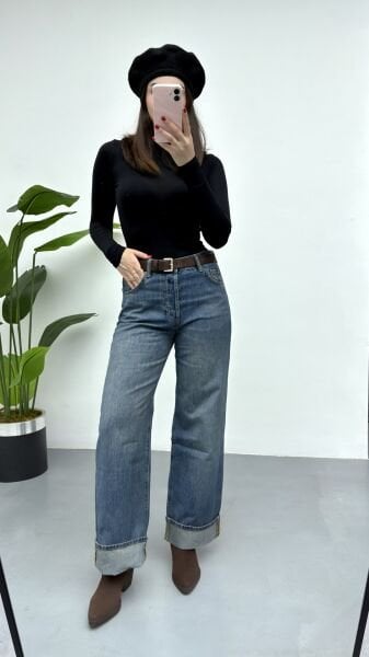 Yüksel Bel Mavi Jean