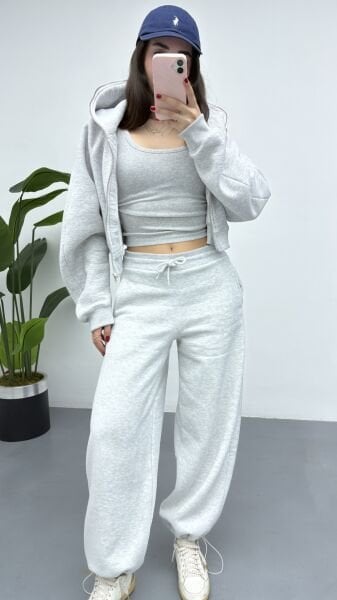 Baggy Eşofman Altı - Gri